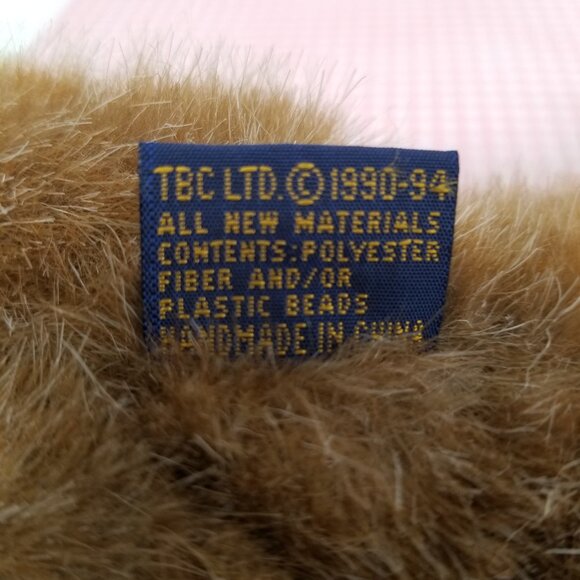 BOYDS STUFFED BROWN TEDDY BEAR, JOINTED 6" WITH BASKET VINTAGE LIKE NEW - Picture 4 of 4